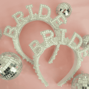 Bride Headband, Pearl Bride Headband, Bachelorette Party