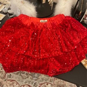 Red Sequin Skirt